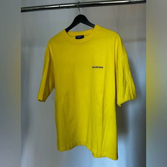 Balenciaga Medium Fit T-Shirt 'Yellow' size L - Picture 4 of 10